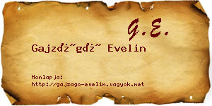 Gajzágó Evelin névjegykártya