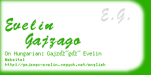 evelin gajzago business card